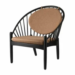 J166 Jørna stol Black painted oak-brown
