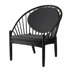 J166 Jørna stol Black painted oak-dark grey