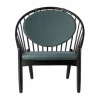J166 Jørna stol Black painted oak-green