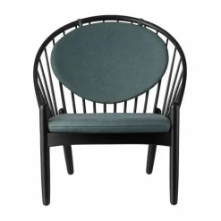 J166 Jørna stol Black painted oak-green