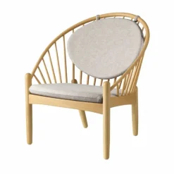 J166 Jørna stol Oak lacquered-light grey