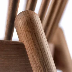 J166 Jørna stol Smoked oak-light grey