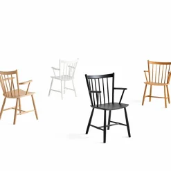 J42 karmstol Lacquered oak