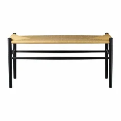 J163 Piano bänk Oak black painted-nature