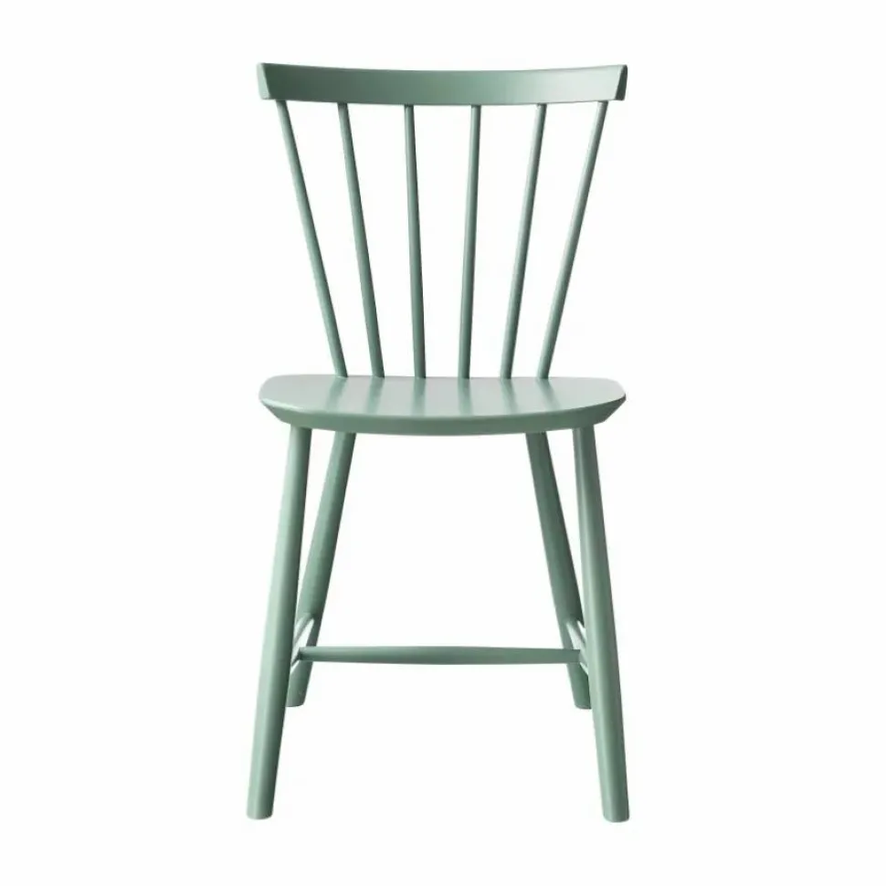J46 stol Beech dusty green painted