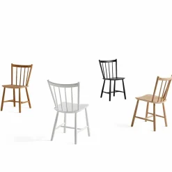 J41 stol Black lacquered beech