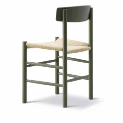J39 stol Khaki green-flätad natur