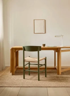 J39 stol Khaki green-flätad natur