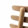 J48 stol Oak nature lacquered-black leather