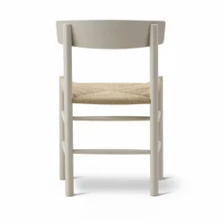 J39 stol Pebble grey-flätad natur