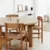 J39 stol Vintage lacquered-flätad natur