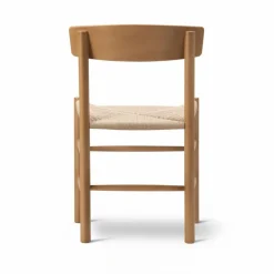 J39 stol Vintage lacquered-flätad natur