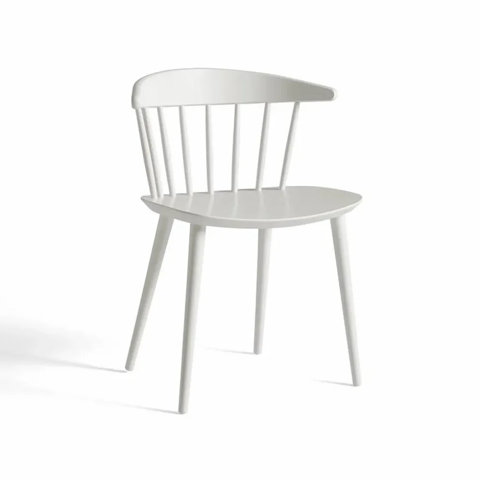 J104 stol White lacquered beech