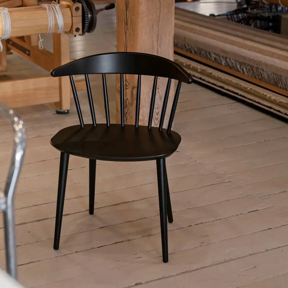 J104 stol White lacquered beech