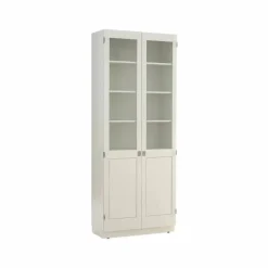 KA72 735 vitrinskåp 80x202 cm Vitlack col.82