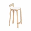 K65 barstol Vit laminat-Björk