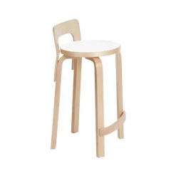 K65 barstol Vit laminat-Björk