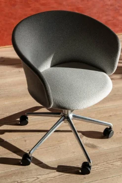 Kendo Swivel kontorsstol med 5 hjul Porcelain-polished aluminium
