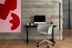 Kendo Swivel kontorsstol med 5 hjul Porcelain-polished aluminium