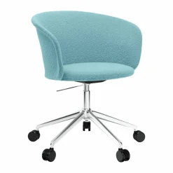 Kendo Swivel kontorsstol med 5 hjul Icicle-polished aluminium