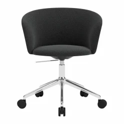 Kendo Swivel kontorsstol med 5 hjul Graphite-polished aluminium