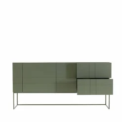 Kilt Light 180 sideboard green khaki 3 dörrar 2 lådor