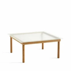 Kofi soffbord Oak-ribbed glass 80 cm