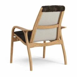 Laminett fåtölj oljad ek/fårskinn Espresso (brun)