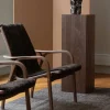 Laminett fåtölj vitpigmenterad ek/fårskinn Scandinavian Grey (grå)