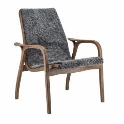 Laminett fåtölj ek/fårskinn Special Edition Rubio Monocoat Chocolate-Charcoal