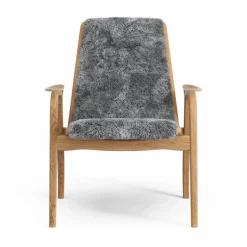 Laminett fåtölj oljad ek/fårskinn Scandinavian Grey (grå)