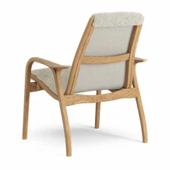 Laminett fåtölj oljad ek/fårskinn Moonlight (beige)