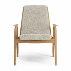 Laminett fåtölj oljad ek/fårskinn Moonlight (beige)