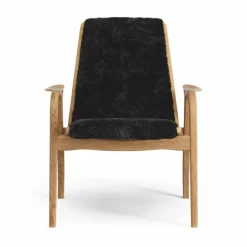 Laminett fåtölj oljad ek/fårskinn Black (svart)