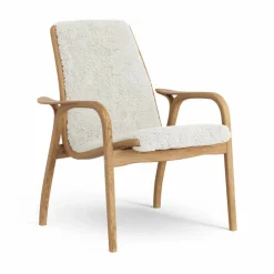Laminett fåtölj oljad ek/fårskinn Offwhite (vit)