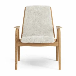 Laminett fåtölj oljad ek/fårskinn Offwhite (vit)