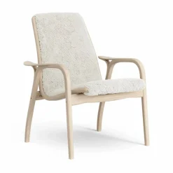 Laminett fåtölj vitpigmenterad ek/fårskinn Offwhite (vit)
