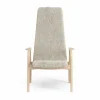 Lamini barnfåtölj lackad bok/fårskinn Moonlight (beige)