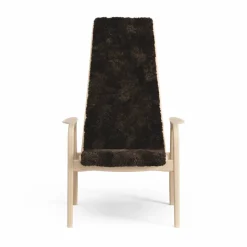Lamini barnfåtölj lackad bok/fårskinn Espresso (brun)