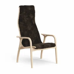 Lamini barnfåtölj lackad bok/fårskinn Espresso (brun)