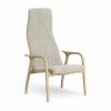 Lamini barnfåtölj lackad ek/fårskinn Moonlight (beige)