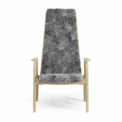 Lamini barnfåtölj lackad ek/fårskinn Scandinavian Grey (grå)
