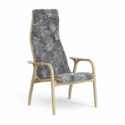 Lamini barnfåtölj lackad ek/fårskinn Scandinavian Grey (grå)