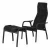 Lamino fåtölj och fotpall Black Edition Svart