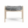 Lamino fotpall vitpigmenterad ek/fårskinn Scandinavian Grey (grå)