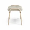 Lamino fotpall vitpigmenterad ek/fårskinn Moonlight (beige)