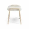 Lamino fotpall vitpigmenterad ek/fårskinn Offwhite (vit)
