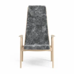 Lamino fåtölj lackad bok/fårskinn Scandinavian Grey (grå)