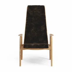 Lamino fåtölj oljad ek/fårskinn Espresso (brun)