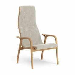 Lamino fåtölj oljad ek/fårskinn Moonlight (beige)